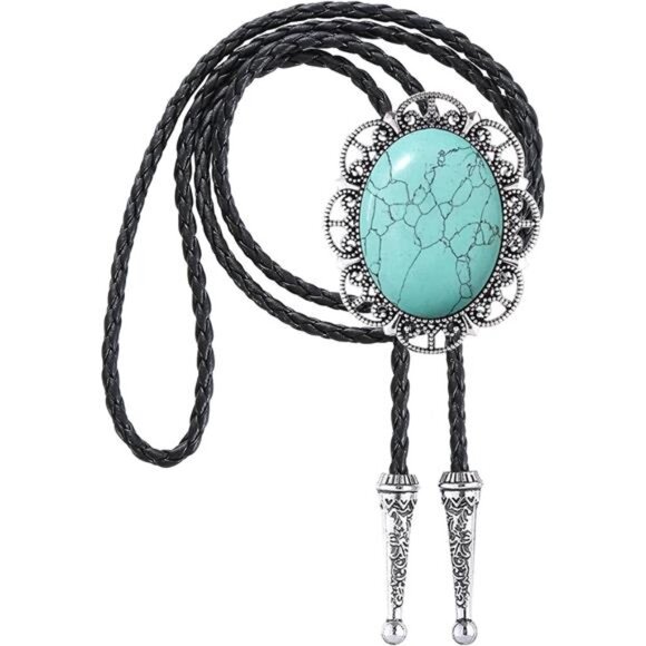 Bolo Tie Leather Necktie, 020 - Picture 1 of 7